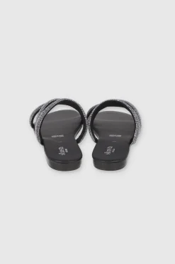 Sandalia Tiras Multicolor Brillos