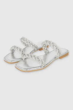Sandalia Trenza Cerco Brillos