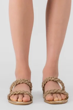 Sandalia Trenza Cerco Brillos