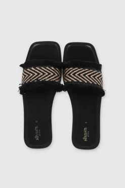 SANDALIA YUTE CHEVRON DESHILADA