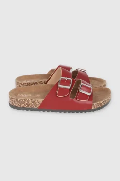 Sandalias 2 Hebillas Efecto Corcho