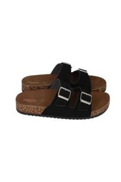 Sandalias 2 Hebillas Efecto Corcho