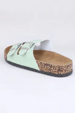 Sandalias 2 Hebillas Efecto Corcho