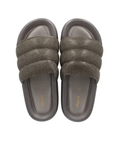 Sandalias capitonada brillos