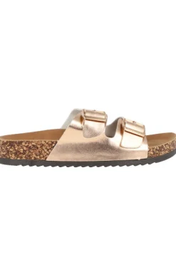 Sandalias doble hebilla metálica