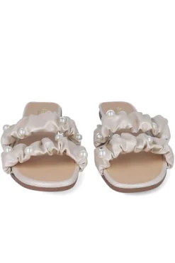 Sandalias Pala 2 Tiras Rugosas Perlas