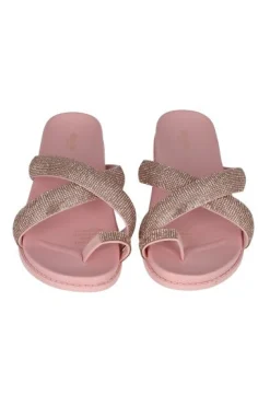 Sandalias Slide Cinta Brillos