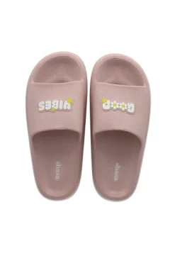 Sandalias slide frase delantera