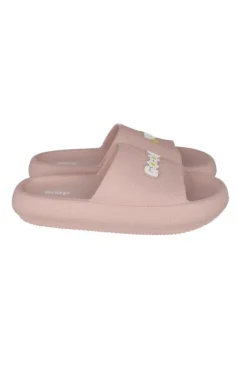 Sandalias slide frase delantera