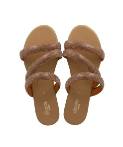 Sandalias Triple Tira Brillos