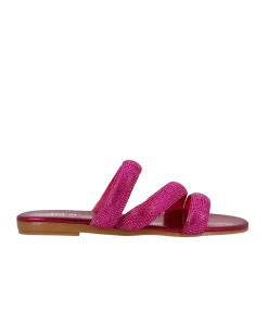 Sandalias Triple Tira Brillos