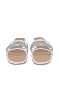 Sandalias triple tira brillos