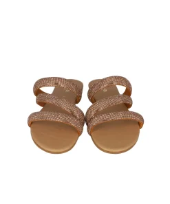 Sandalias Triple Tira Brillos