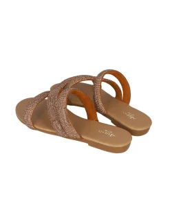 Sandalias Triple Tira Brillos