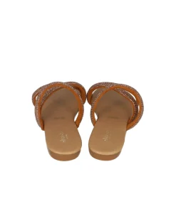 Sandalias Triple Tira Brillos