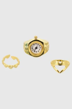 SET 3 ANILLO RELOJ