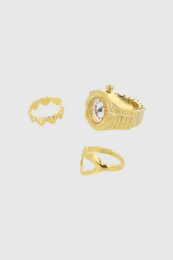 SET 3 ANILLO RELOJ