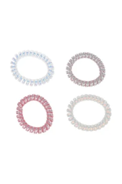 Set 4 Ligas Teléfono Glitter