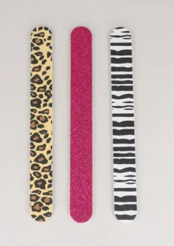 Set 3 Limas Uñas Animal Print