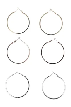 Set 3 Pares Arracadas Sencillas