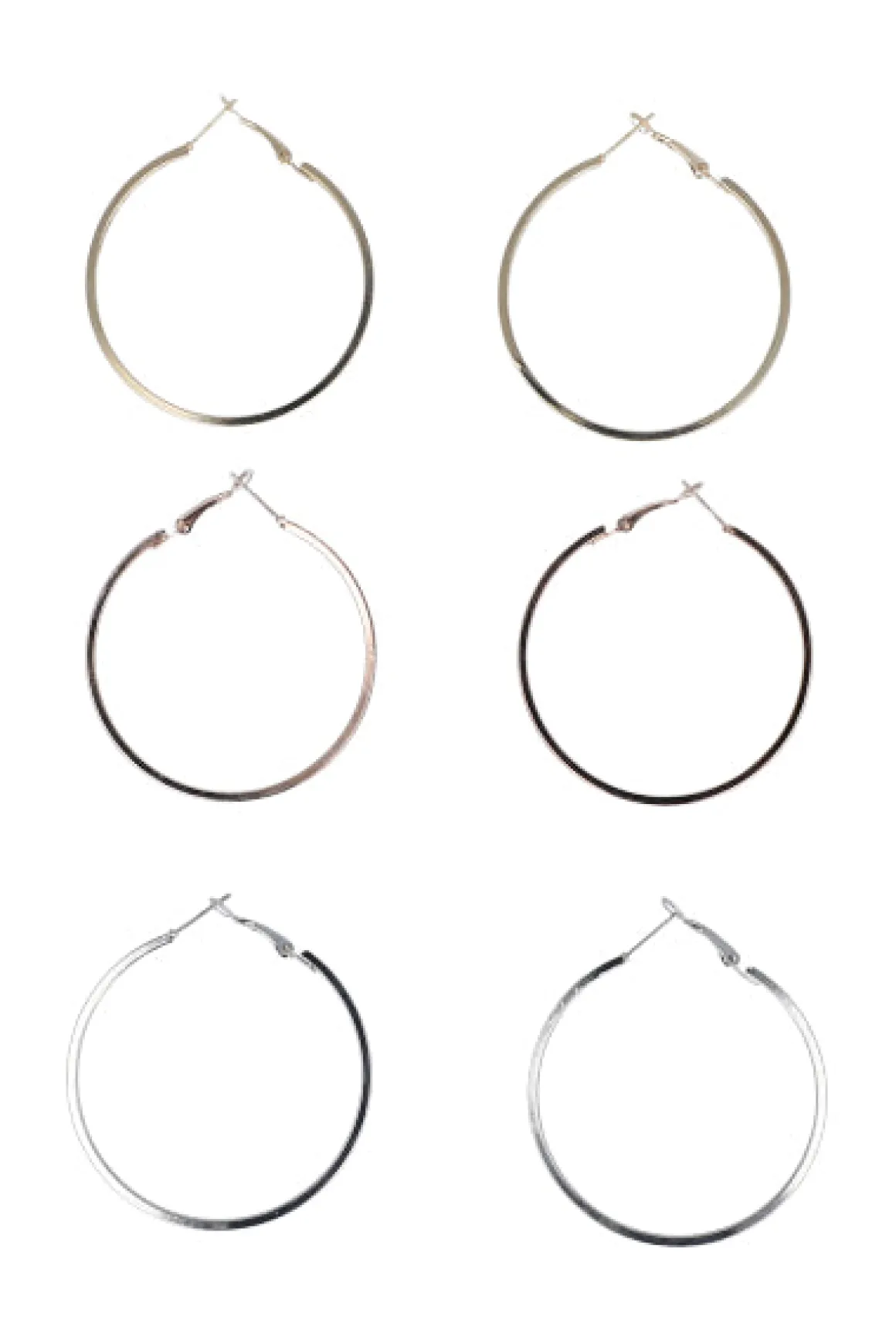 Set 3 Pares Arracadas Sencillas