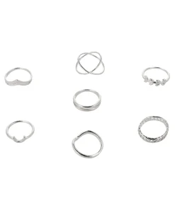 Set 7 Piezas Anillos Media Luna