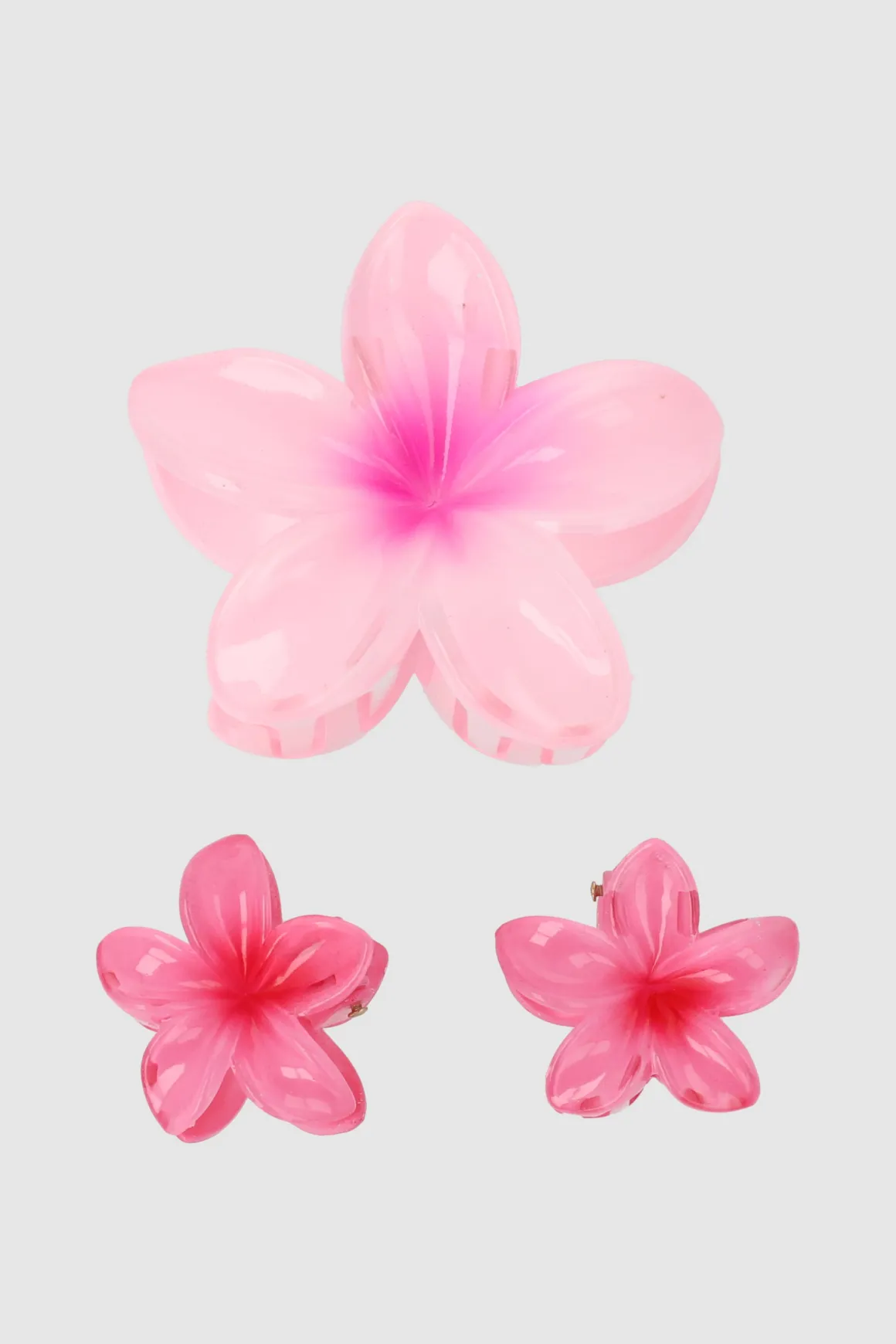 Set 3 pinzas flor color