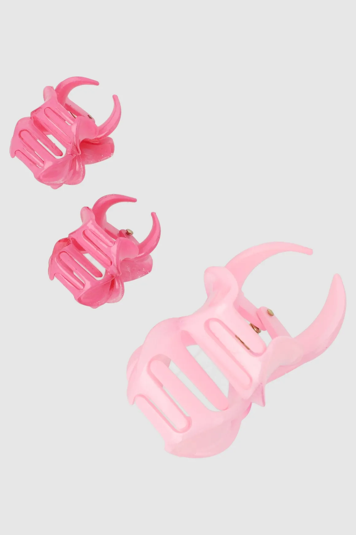 Set 3 pinzas flor color