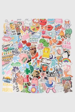 set 100 stickers summer