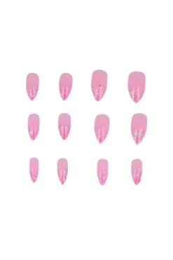 Set 12 uñas adheribles glitter