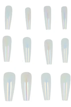 Set 12 uñas adheribles tornasol