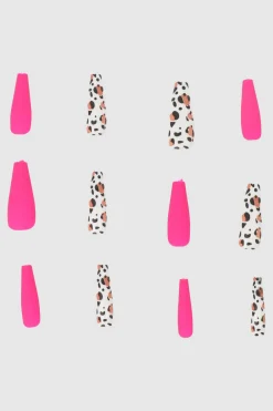 Set 12 uñas animal print