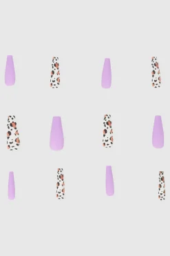 Set 12 uñas animal print