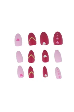 Set 12 uñas bicolor mix