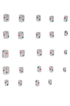 Set 24 uñas brillos colores