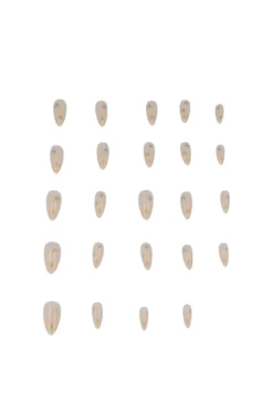 Set 24 uñas corazón pointy