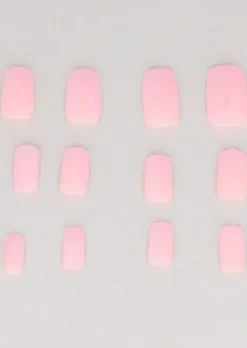 Set 12 uñas cuadradas mate pastel