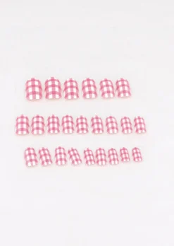 Set 24 uñas cuadros