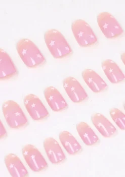 Set 24 uñas estrellas