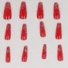 Set 12 Uñas Postizas Efecto Brillo Glitter