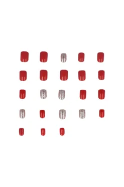 Set 24 uñas postizas glitter