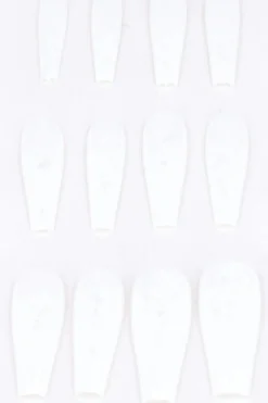 Set 12 Uñas Postizas Largas Manchas