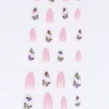 Set 24 uñas postizas mariposas