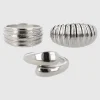 Set de 3 anillos de metal