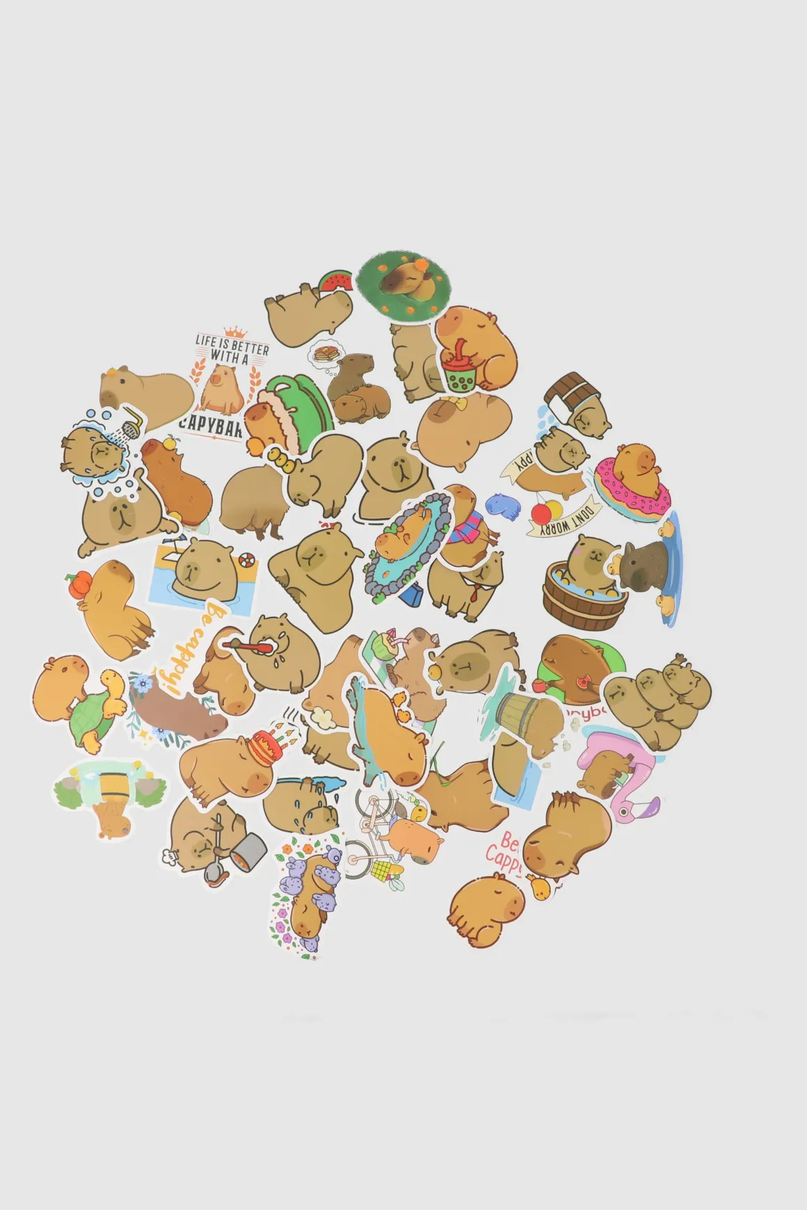 Set de 50 stickerscapibara