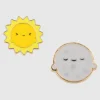 Set de pines sol y luna felices