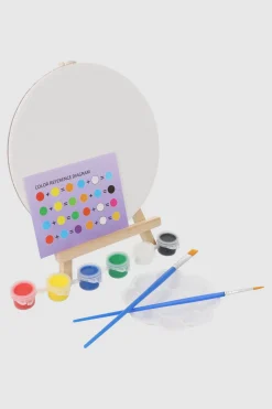 Set diy caballete lienzo redondo