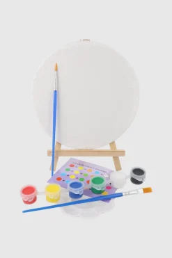 Set diy caballete lienzo redondo