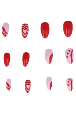 Set Uñas 12 Corazones