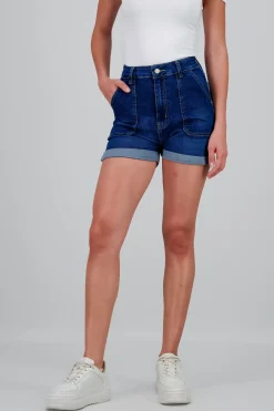 Short bolsas parche con dobladillo